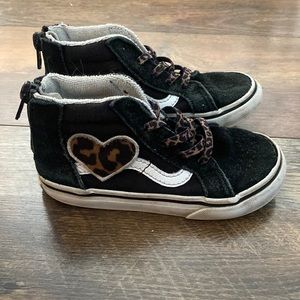 Vans animal print kids shoes size 8